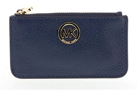 Michael Kors Fulton Pebbled Leather Key Pouch Coin Purse 